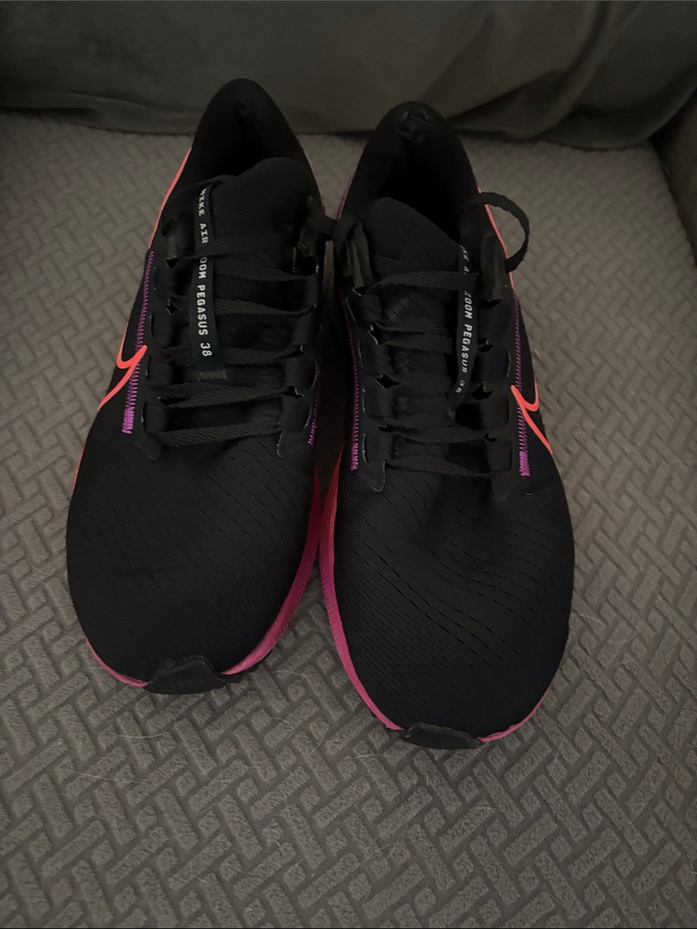 Nike Women’s Black Running Shoes with Pink Accents
